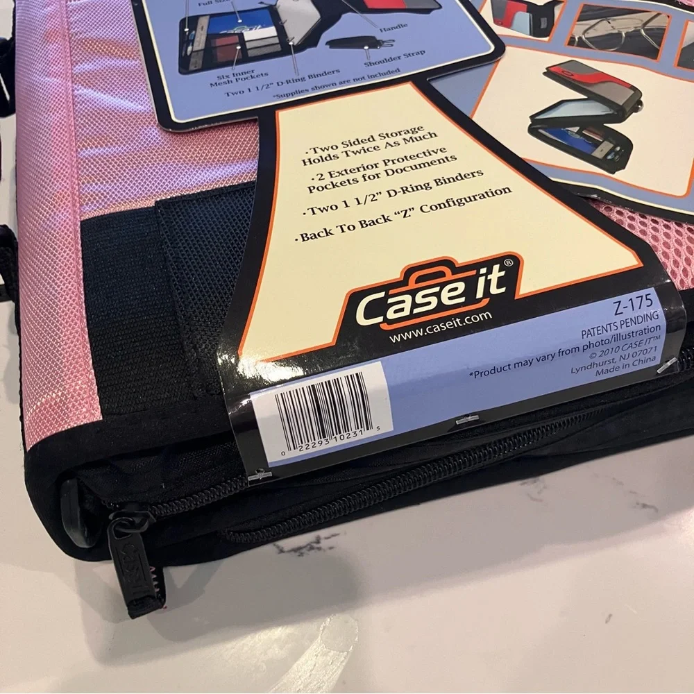 NWT Case It Pink and Black 2-in-1 Organizer